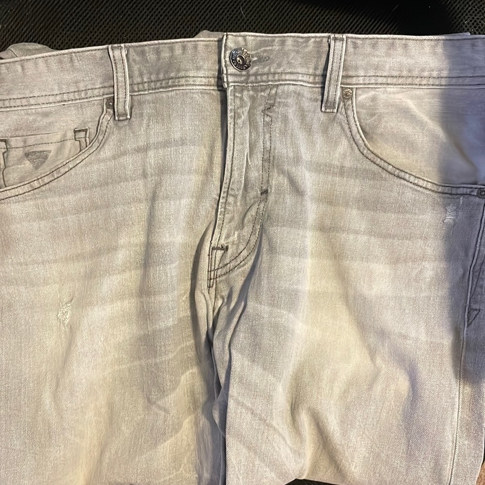 Grey men’s jeans - regular straight fit